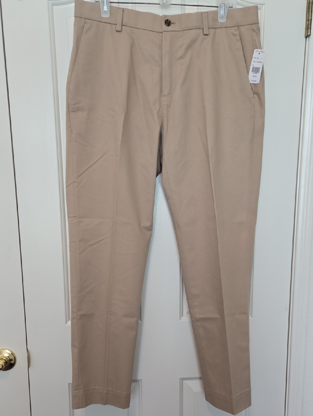 Brooks Brothers Advantage Chino Regular Fit Pants Khaki 35x30 NWT Stretch Cotton